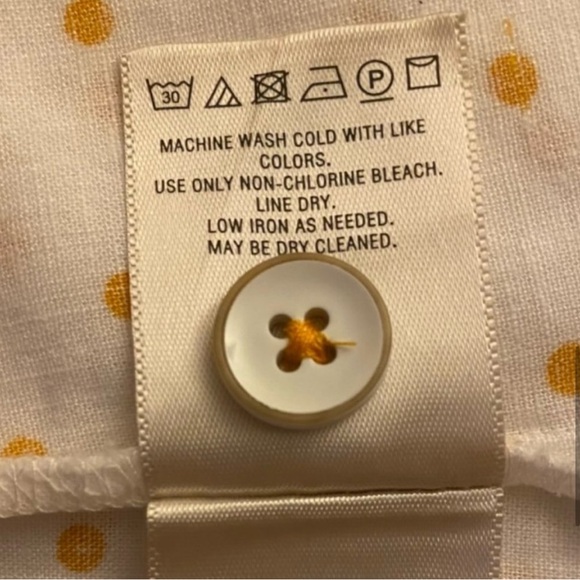 Anthro Maeve Yellow Polka Dot Louise Wrap Tie Sleeve, EUC - Picture 7 of 16